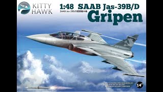 Kitty Hawk : SAAB Jas-39B/D Gripen : 1/48 Scale Model : In Box Review