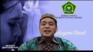 Sambutan Dirjen Bimas Hindu, Dr. Tri Handoko Seto, S.Si.,MSc. saat Dharma Santi Prov Jatim