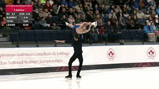 Fiona Bombardier and Benjamin Mimar SP 2025 Canadian National Skating Championships