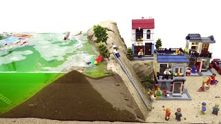 LEGO DAM BREACH EXPERIMENT - LEGO CITY COLLAPSE