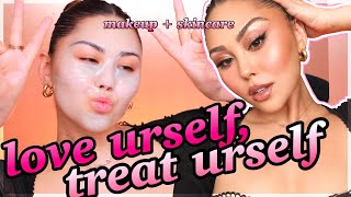treat urself, love urself makeup + skincare routine for valentine's day!! 💘 I Roxette Arisa