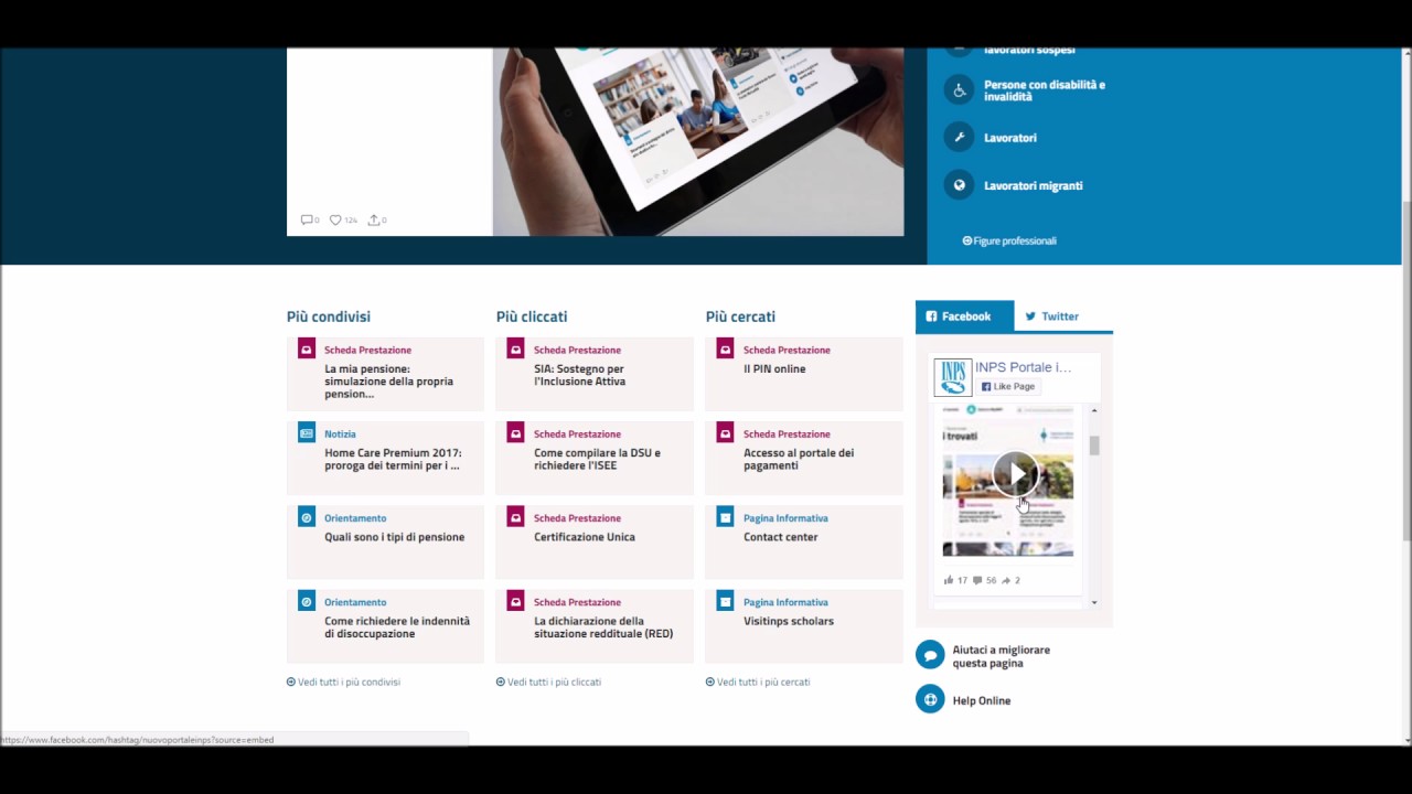Online Il Nuovo Portale Inps: Tutti I Servizi Inps - YouTube