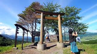 南阿蘇村⛰️🌿😆😍で1番最高で美しい景色を覗める場所😆✨👍️　免の石望見所(鳥の小塚公園)✋　2022年8月8日✋