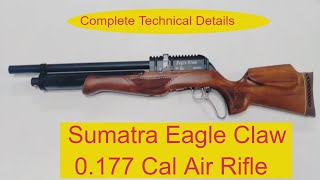 Sumatra Eagle Claw .177 Cal Air Rifle Technical Details