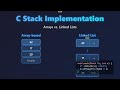 C Stack Implementation: Arrays vs Linked Lists - Data Structures Tutorial