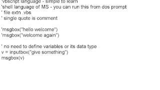 VBScript 1 Introduction