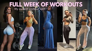 FULL WEEK OF WORKOUTS | the workout split that transformed my physique, mic’d up, fitness advice