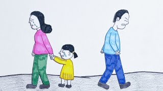 Who is fault? father or mother ?#shorts#drawing#cartoon#story#xiaolindrawing#animation#art