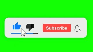 green screen subscribe button animation | YouTube like subscribe bell icon buttons green screen
