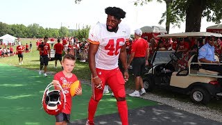 Chiefs Share Unforgettable Memories with Kids at Training Camp During the Helmet Walk