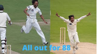 Asif and Amir destroying Australia - All out for 88