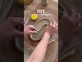 POTTERY without kiln! Diy Home decor plate #shorts #ceramics #clay