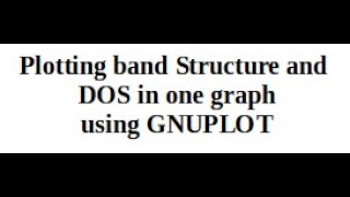 gnuplot band dos