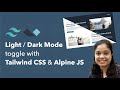 Light & Dark Mode toggle using Tailwind CSS & Alpine JS