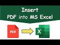 How to Embed a PDF Document in MS Excel | Insert PDF into MS Excel