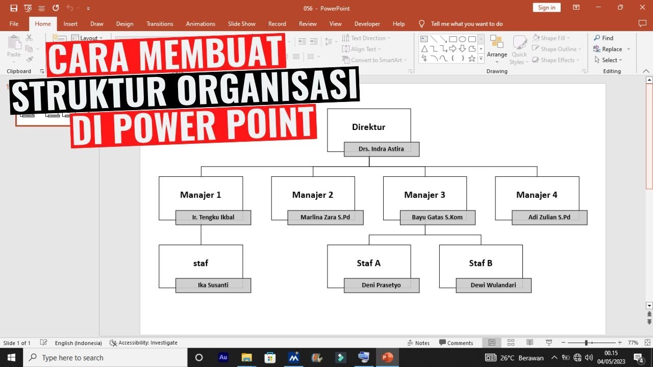 Cara Membuat Struktur Organisasi Otomatis Di Powerpoint Free Word