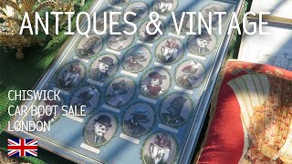 VINTAGE \u0026 ANTIQUES Hunting in London / Chiswick Car Boot Sale/ Thrifting Vlog