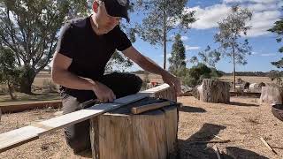 one hectare - dry, dusty days painting in the shack and clearing a patch in the veggie garden