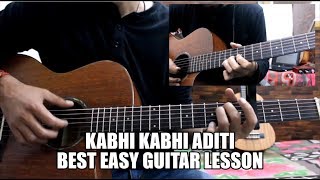 Kabhi Kabhi Aditi - Best Bollywood Memories - Easy Guitar Cover lesson Hindi Chords Best