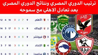 ترتيب الدوري المصري ونتائج الدوري المصري بعد تعادل الأهلى مع سموحه اليوم