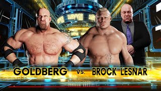 Goldberg TAKES FLIGHT: Mid-Air Spear Leaves Brock Lesnar Helpless in WWE 2K18!