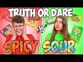 SPICY vs SOUR FOOD CHALLENGE! *truth or dare*