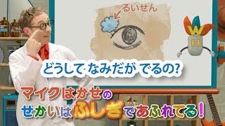 マイクはかせのせかいはふしぎであふれてる！第１話：「なみだ」- どうして なみだが でるの？