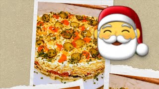 24.12.2024🧑‍🎄🎄TORT- SALATA DE PESTE TON CU LEGUME SI CAȘCAVAL 👍