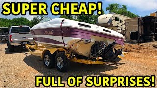 Rebuilding A Super Cheap Wrecked Boat