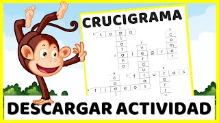 Crucigrama escolar para niños de primaria, DESCARGA GRATIS 👇 incluye el cuento en PDF y Audio cuento