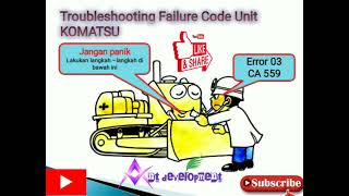 Tutorial langkah langkah troubleshooting error pada unit komatsu