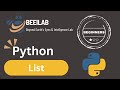 Python Tutorial for Beginners: Lists in Python Learn Python Programming Python Lists Basic Python