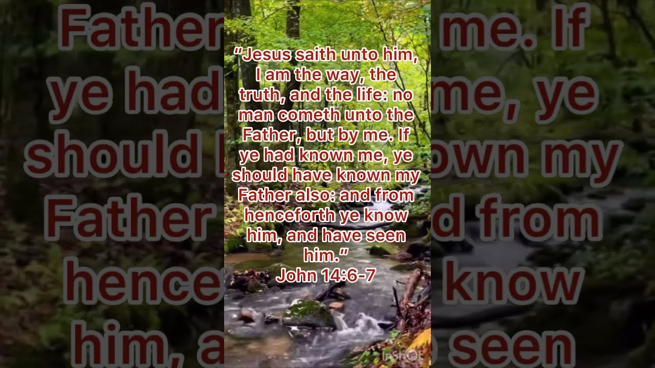 Bible Verse John 14 6-7#bible #godisgood #god - YouTube