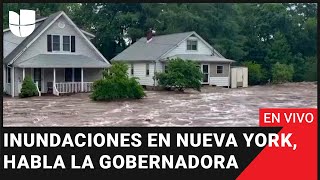 🔴 Inundaciones en Nueva York. Habla la gobernadora del estado