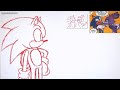 Drawing Sonic and Blaze