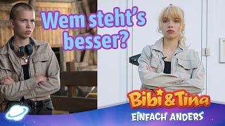 Bibi & Tina - Wem steht's besser? Dress Up Challenge am Set