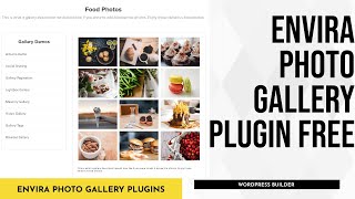 Envira Photo Gallery Plugin Free | WordPress Builder Tutorial