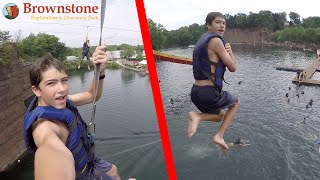 CRAZY CLIFF JUMPING, ZIP LINING, AND MORE! | Brownstone Park - tylerf