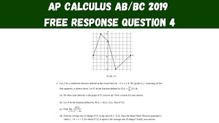 AP Calculus AB/BC 2021 Free Response question 4
