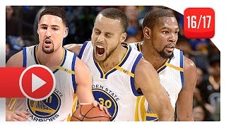 Stephen Curry, Kevin Durant & Klay Thompson Full Highlights vs Cavaliers (2017.01.16) - DOMINATION!