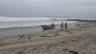 Human Smuggling Panga Lands On The Beach | San Diego