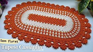 Tapete Castanha sem flores #videoaula #crochet  #passoapassodecroche  #crochê