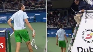 Daniil Medvedev apologises to umpire after refusing to shake his hand and glaring at him