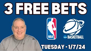 Tuesday 3 Free Picks \u0026 Betting Predictions - 1/7/25 l Craig's Picks \u0026 Parlays l #bettingpicks