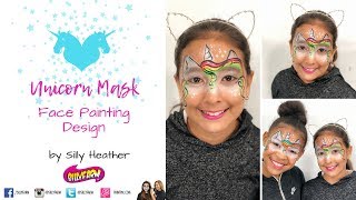 Easy Unicorn Mask Face Painting Design