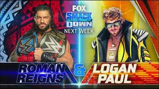 WWE Smackdown October 7, 2022 Roman Reigns & Logan Paul Face-To-Face Official Card