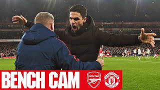 BENCH CAM | Arsenal vs Manchester United (3-2) | All the action and reactions!