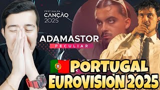 🇵🇹 Peculiar – Adamastor | Festival da Canção 2025 | Eurovision PORTUGAL 2025 | REACTION