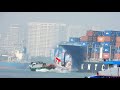 The Giant Ship Docked Suddenly Dropped Anchor, The Wooden Boat Speeded Up 2  | 4K Shipspotting