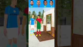 Messi \u0026 Ronaldo Kick Doors Challenge 🔥  #shorts